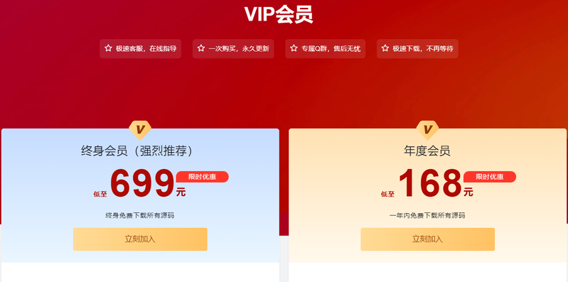 Zibll主题 – 简约VIP购买页面-龙盟网